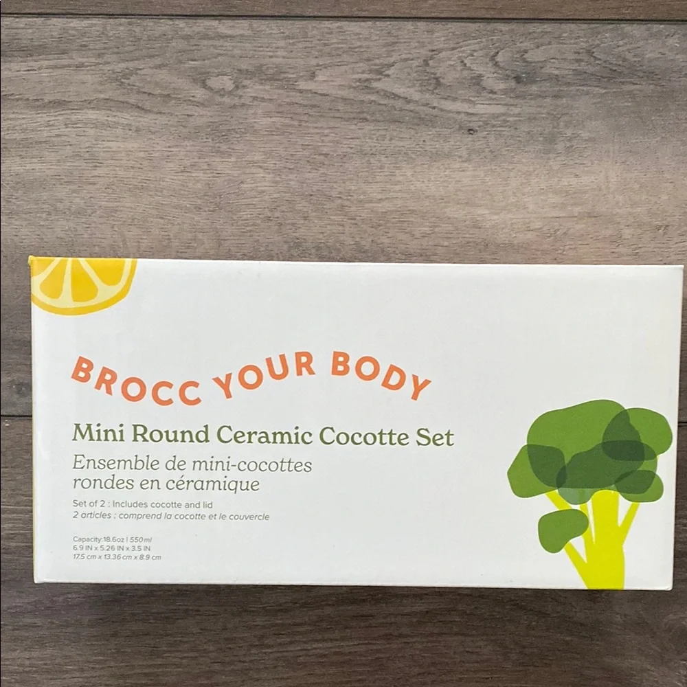 Brocc Your Body Mini Round Ceramic Cocotte Set